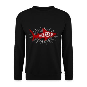 Haie Tigerhai Hai Meeresbewohner Meerestier Tier - Unisex Pullover - Schwarz - Vorne - Alina (178cm) & Michal (187cm)