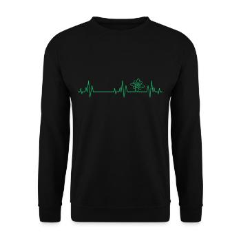 Atome physique battement de coeur physicien enseignant cadeau - Sweat-shirt Unisexe - noir - Devant - Alina (178cm) & Michal (187cm)