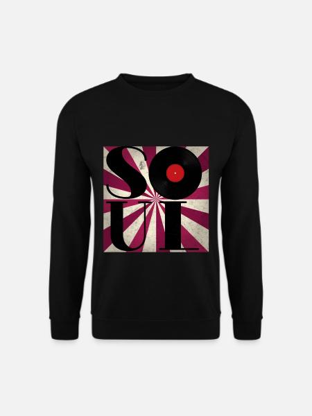 Soul Vinyl Musiker Musik Vintage Retro Jazz 80er - Unisex Pullover - Schwarz