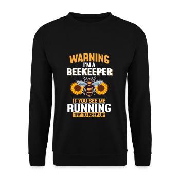 Biene - Unisex Pullover - Schwarz - Vorne - Alina (178cm) & Michal (187cm)