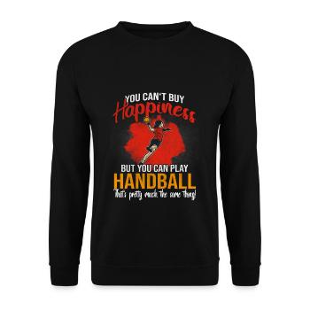 Handball Handball Team Handball - Unisex Sweatshirt - black - Front - Alina (178cm) & Michal (187cm)
