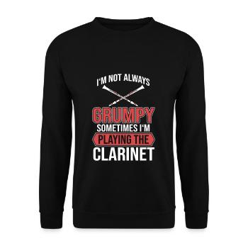 clarinet - Unisex Sweatshirt - black - Front - Alina (178cm) & Michal (187cm)