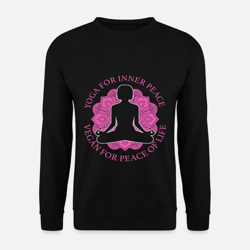 Yoga innerer Frieden Vegan Veganer Veganerin - Unisex Pullover - Schwarz