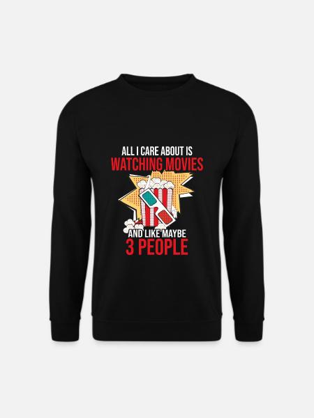 Filme Serien Kino Kinofilm 3D Brille Popcorn - Unisex Pullover - Schwarz