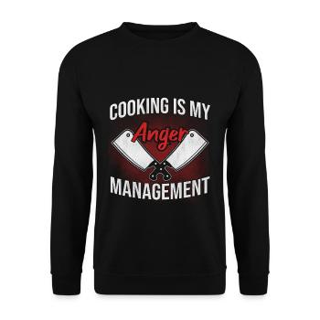Chef star chef chef cook gift - Unisex Sweatshirt - black - Front - Alina (178cm) & Michal (187cm)