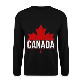 Maple leaf Canada - Unisex Sweatshirt - black - Front - Alina (178cm) & Michal (187cm)