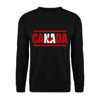 Canada Canada Drapeau du Canada Maple Leaf Nation - Sweat-shirt Unisexe - noir - Devant - Alina (178cm) & Michal (187cm)
