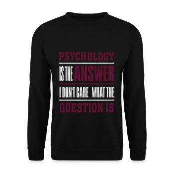Psychologe - Unisex Pullover - Schwarz - Vorne - Alina (178cm) & Michal (187cm)
