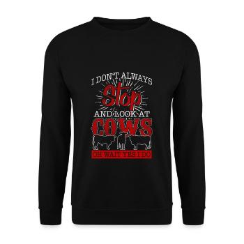 Farmer farmer farmer - Unisex Sweatshirt - black - Front - Alina (178cm) & Michal (187cm)
