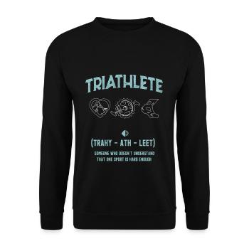 Triathlet Triathlon - Unisex Pullover - Schwarz - Vorne - Alina (178cm) & Michal (187cm)