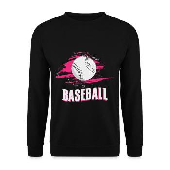 Baseball Baseball Team Baseball Bat - Unisex Sweatshirt - black - Front - Alina (178cm) & Michal (187cm)