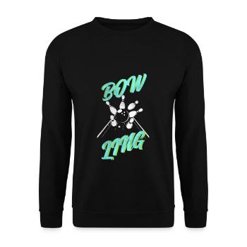 Bowling Ball Bowling Bowling Bowling Strike - Unisex Sweatshirt - black - Front - Alina (178cm) & Michal (187cm)