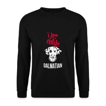 Dalmatian Dogs Dog Love Dog - Unisex Sweatshirt - black - Front - Alina (178cm) & Michal (187cm)