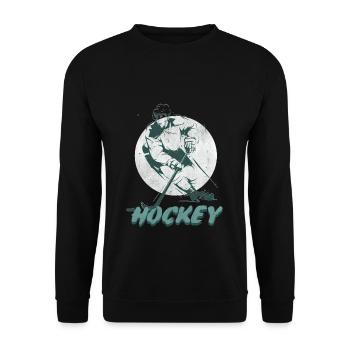 Hockey sur glace Hockey sur glace Équipe de hockey sur glace - Sweat-shirt Unisexe - noir - Devant - Alina (178cm) & Michal (187cm)