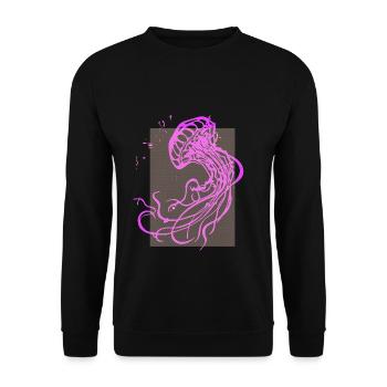 Jellyfish jellyfish jellyfish seafood animals - Unisex Sweatshirt - black - Front - Alina (178cm) & Michal (187cm)