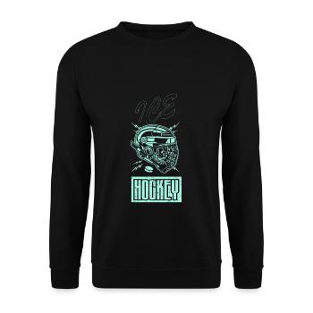 ice Hockey - Unisex Sweatshirt - black - Front - Alina (178cm) & Michal (187cm)