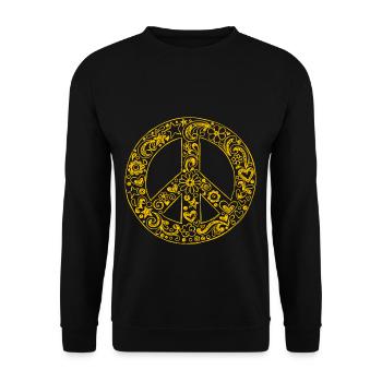 Peace Peace Sign - Unisex Sweatshirt - black - Front - Alina (178cm) & Michal (187cm)