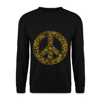 Mouvement de la paix Signe de la paix Hippie Peace - Sweat-shirt Unisexe - noir - Devant - Alina (178cm) & Michal (187cm)