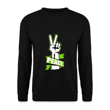Peace - Unisex Pullover - Schwarz - Vorne - Alina (178cm) & Michal (187cm)