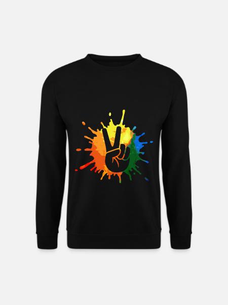 Peace Peacezeichen - Unisex Pullover - Schwarz