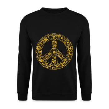 Peace Peace Sign Mouvement pour la paix Hippie Goddess - Sweat-shirt Unisexe - noir - Devant - Alina (178cm) & Michal (187cm)