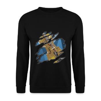 cello - Unisex Sweatshirt - black - Front - Alina (178cm) & Michal (187cm)
