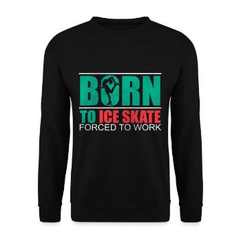 Skating Ice Skate Ice Skating Ice Skate - Unisex Sweatshirt - black - Front - Alina (178cm) & Michal (187cm)