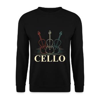 cello - Unisex Sweatshirt - black - Front - Alina (178cm) & Michal (187cm)
