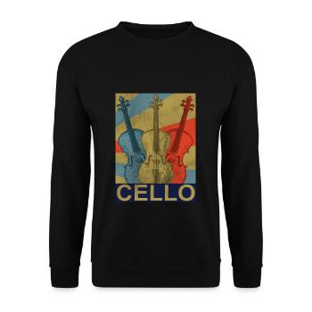 cello - Unisex Sweatshirt - black - Front - Alina (178cm) & Michal (187cm)