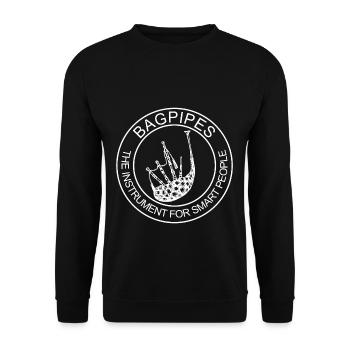 Instrument de musique folklorique d'ecosse de cornemuse - Sweat-shirt Unisexe - noir - Devant - Alina (178cm) & Michal (187cm)