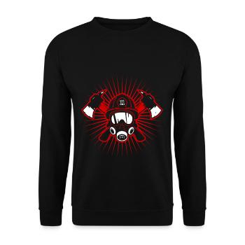 fire Department - Unisex Sweatshirt - black - Front - Alina (178cm) & Michal (187cm)