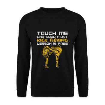 Kickboxer Kickboxen - Unisex Pullover - Schwarz - Vorne - Alina (178cm) & Michal (187cm)