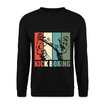 Kickboxer Martial Art Kickboxing Sports de combat - Sweat-shirt Unisexe - noir - Devant - Alina (178cm) & Michal (187cm)