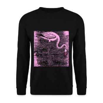 Flamingo - Unisex Pullover - Schwarz - Vorne - Alina (178cm) & Michal (187cm)