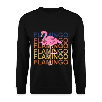 flamant - Sweat-shirt Unisexe - noir - Devant - Alina (178cm) & Michal (187cm)