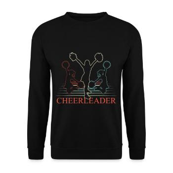 Cheerleading cheerleader - Unisex Sweatshirt - black - Front - Alina (178cm) & Michal (187cm)