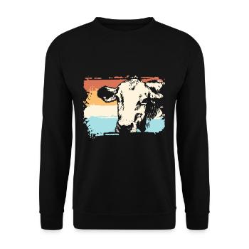 Cow cows - Unisex Sweatshirt - black - Front - Alina (178cm) & Michal (187cm)