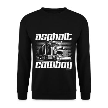LKW Lastwagen - Unisex Pullover - Schwarz - Vorne - Alina (178cm) & Michal (187cm)