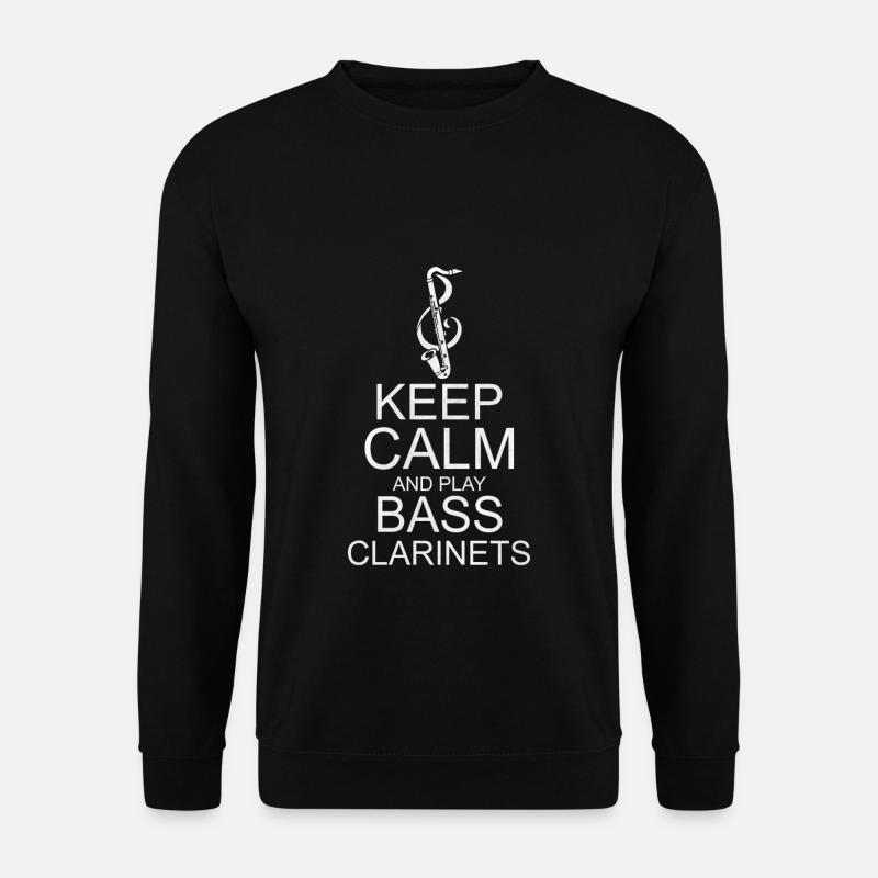 Keep Calm bass clarinet - Unisex Sweatshirt - black