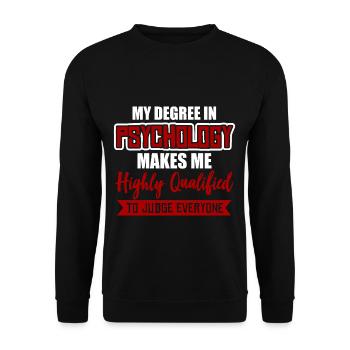 Psychologie Psychologe Psychotherapeut - Unisex Pullover - Schwarz - Vorne - Alina (178cm) & Michal (187cm)