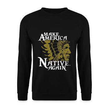 Indien - Sweat-shirt Unisexe - noir - Devant - Alina (178cm) & Michal (187cm)