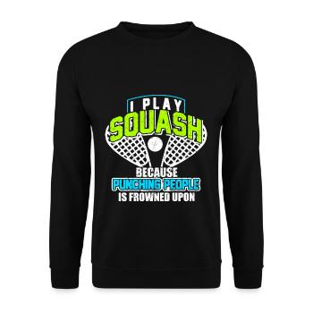 Squash - Unisex Pullover - Schwarz - Vorne - Alina (178cm) & Michal (187cm)