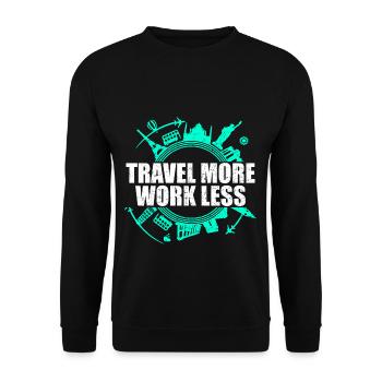 Urlaubsreif Voyage de vacances Voyageurs Voyage Plus - Sweat-shirt Unisexe - noir - Devant - Alina (178cm) & Michal (187cm)