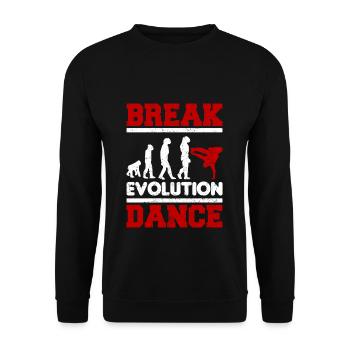 Breakdancing Evolution Breakdance BBoy Tänzer - Unisex Pullover - Schwarz - Vorne - Alina (178cm) & Michal (187cm)