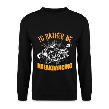Breakdance Breakdancer Breakdancing BBoy - Unisex Sweatshirt - black - Front - Alina (178cm) & Michal (187cm)