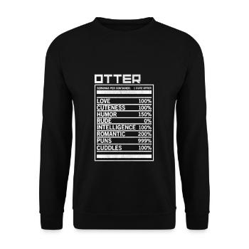 Otter - Unisex Pullover - Schwarz - Vorne - Alina (178cm) & Michal (187cm)