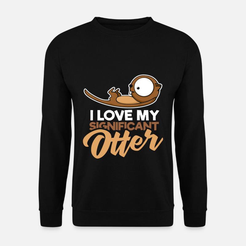 I Love My Otter - Unisex Pullover - Schwarz