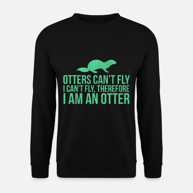 Otter Lustige Tiere - Unisex Pullover - Schwarz