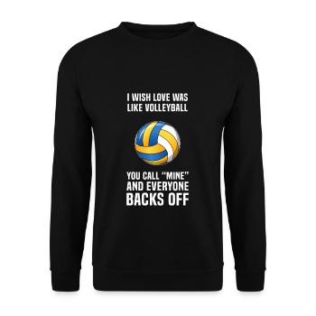 Volleyball Volleyball team Volleyballer - Unisex Pullover - Schwarz - Vorne - Alina (178cm) & Michal (187cm)
