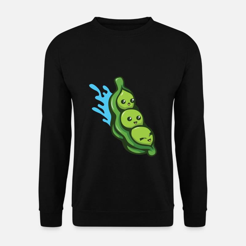 Grüne Bohnen Samen Vegan - Unisex Pullover - Schwarz